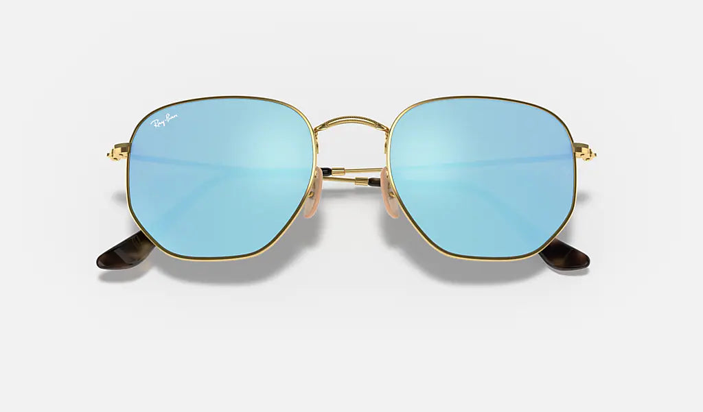Ray Ban Sunglasses Hexagonal Light Blue Mirror Sun Optics online