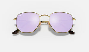 Ray-Ban Sunglasses Hexagonal Lilac Mirror