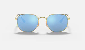 Ray-Ban Sunglasses Hexagonal Light Blue Mirror