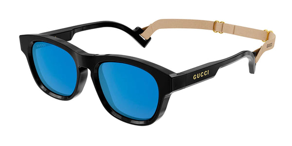 Gucci GG1238S 002 Square Sunglasses - Black\\Blue Gucci GG1238S 002 - Sunglasses for Man - LookerOnline main image 3