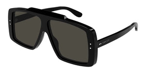 Gucci Black / Grey Shield Sunglasses NWT