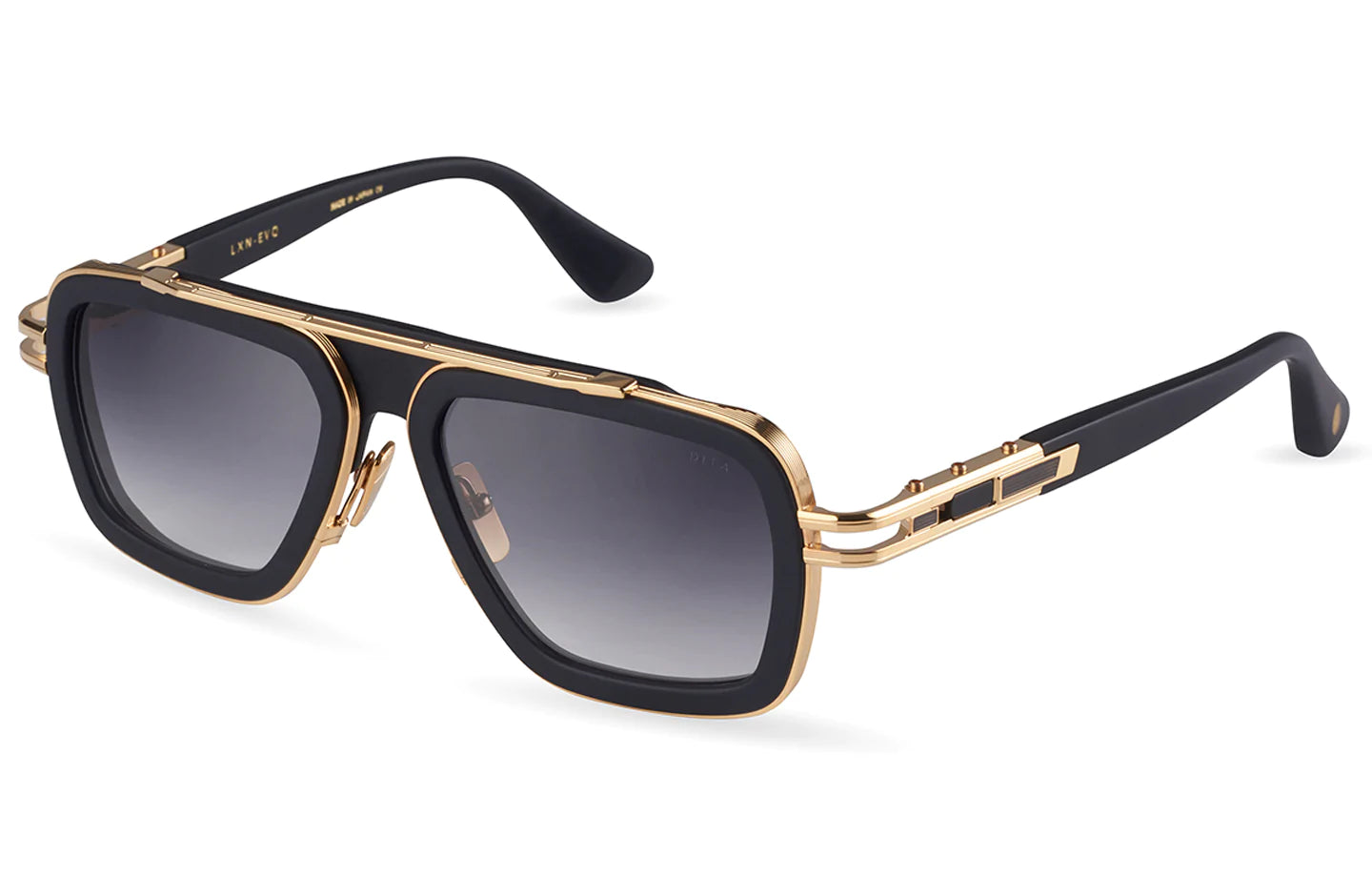 Dita black deals and gold sunglasses