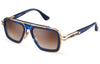 DITA LXN-EVO BLUE SWIRL YELLOW GOLD BROWN GRADIENT LENS SUNGLASSES